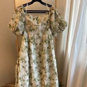 NWT Love Bonito Rei Fit and Flare Midaxi Dress in Heirloom Botanicals, Sz XS